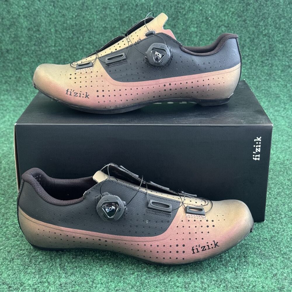 Fizik Tempo Overcurve R4 Iridescent Cycling Shoes Copper Black Men EU 41 US 8.25